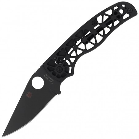 Nóż składany Spyderco Edgerati Black Aluminium, Black DLC CPM S30V by Sal Glesser (C266BKALBKP)