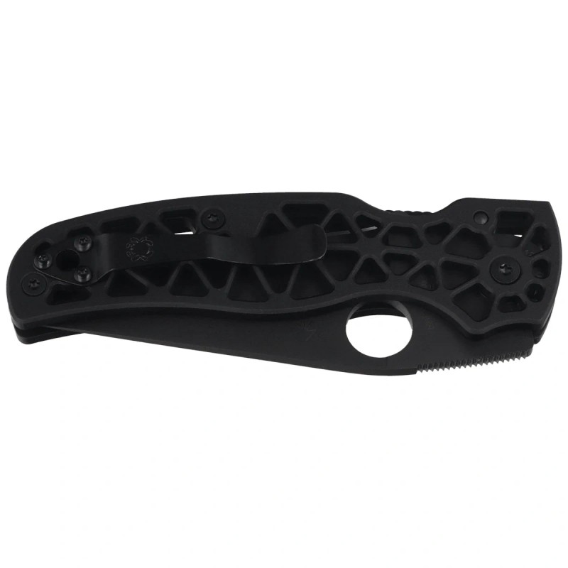 Nóż składany Spyderco Edgerati Black Aluminium, Black DLC CPM S30V by Sal Glesser (C266BKALBKP)