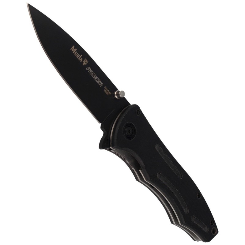 Nóż składany Muela Panzer-10N Black PTB/Fiber Glass, Black PTFE X60CrMoV15
