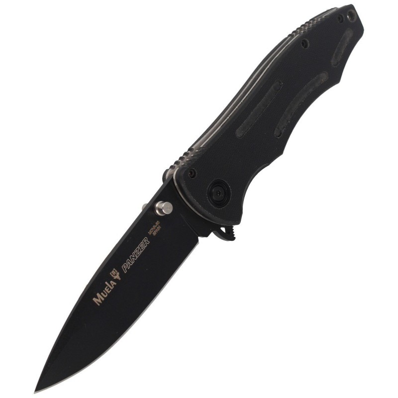 Nóż składany Muela Panzer-10N Black PTB/Fiber Glass, Black PTFE X60CrMoV15