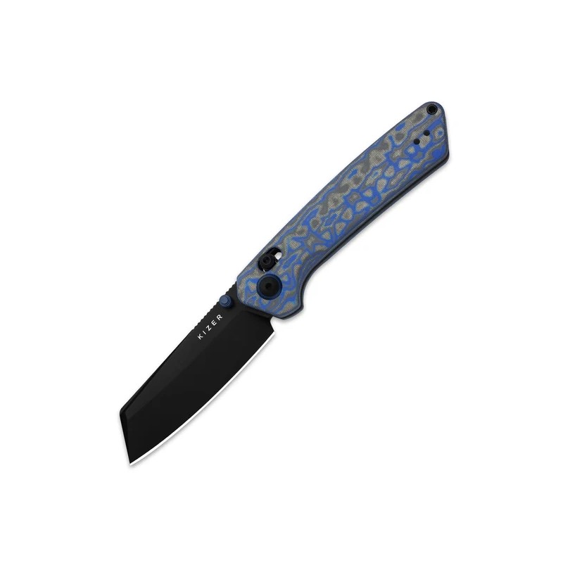 Nóż składany Kizer Madrac Vortex Micarta, Black Stonewashed Nitro-V by Matteo Pignatelli (V3693A4)