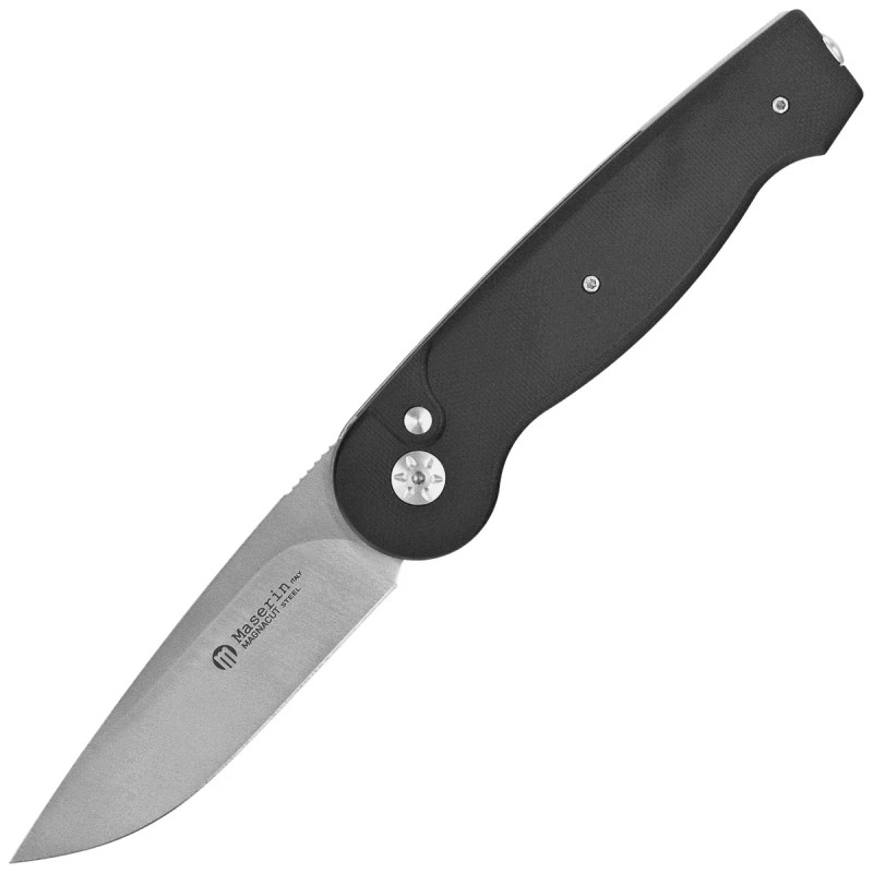 Nóż składany Maserin Summit 490/G10N Black G10, Satin MagnaCut