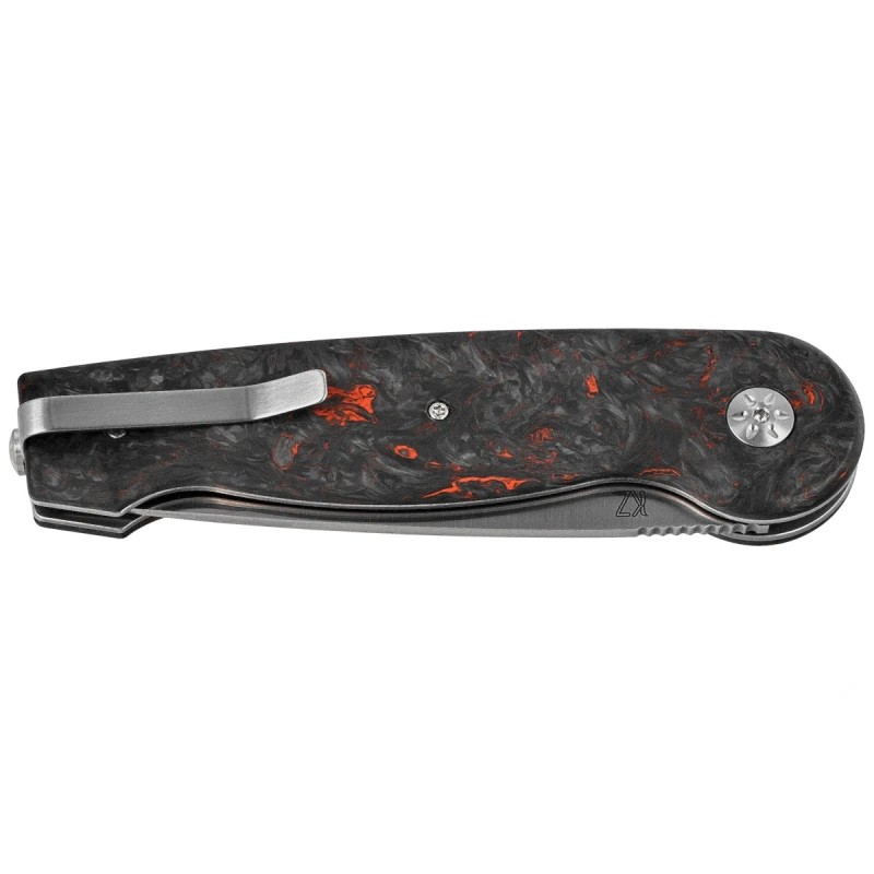 Nóż składany Maserin Summit 490/FCA Black-Orange Fat Carbon, Satin MagnaCut