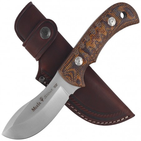 Nóż Muela Sioux-10J Brown-Mustard Micarta Jute, Satin 14C28N