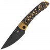 Nóż składany Kizer Mini MoMo Gold Titanium / Camo Gold Fat Carbon, Polished DLC S90V by Vladimir Legachev (Ki3663A3)