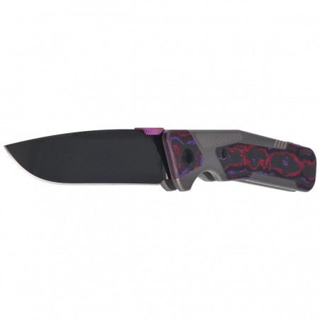 Nóż składany Kizer Sable Chief Dark Gray Titanium / Purple Haze Fat Carbon, Polished DLC Ultra K390 by Jonathan Styles (Ki3745A2
