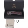 Nóż składany Kizer Sable Chief Dark Gray Titanium / Purple Haze Fat Carbon, Polished DLC Ultra K390 by Jonathan Styles (Ki3745A2