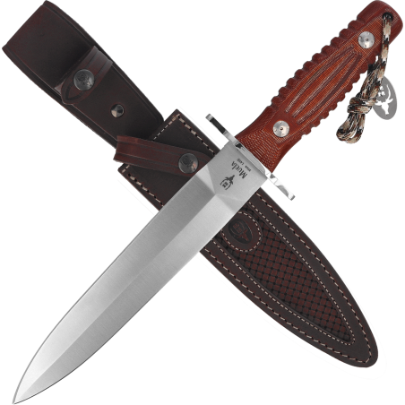 Nóż Muela DG-21C Brown Canvas Micarta, Satin MOVA 1.4116