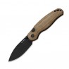 Nóż składany Kizer Phoca BD Brown Norplex UltreX Micarta, Black Stonewashed 14C28N (V3781BDA1)
