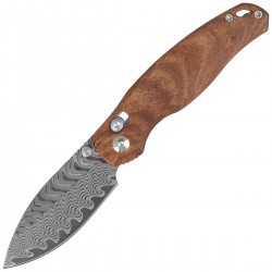 Nóż składany Kizer Phoca CD Mkuruti Wood, Acid Washed Damascus (V3781CDA3)