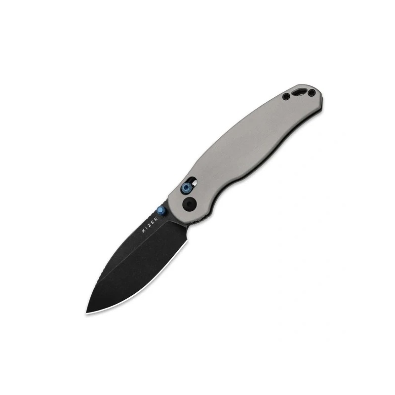 Nóż składany Kizer Phoca CD Light Gray Aluminium, Black Stonewashed 14C28N (V3781CDA2)