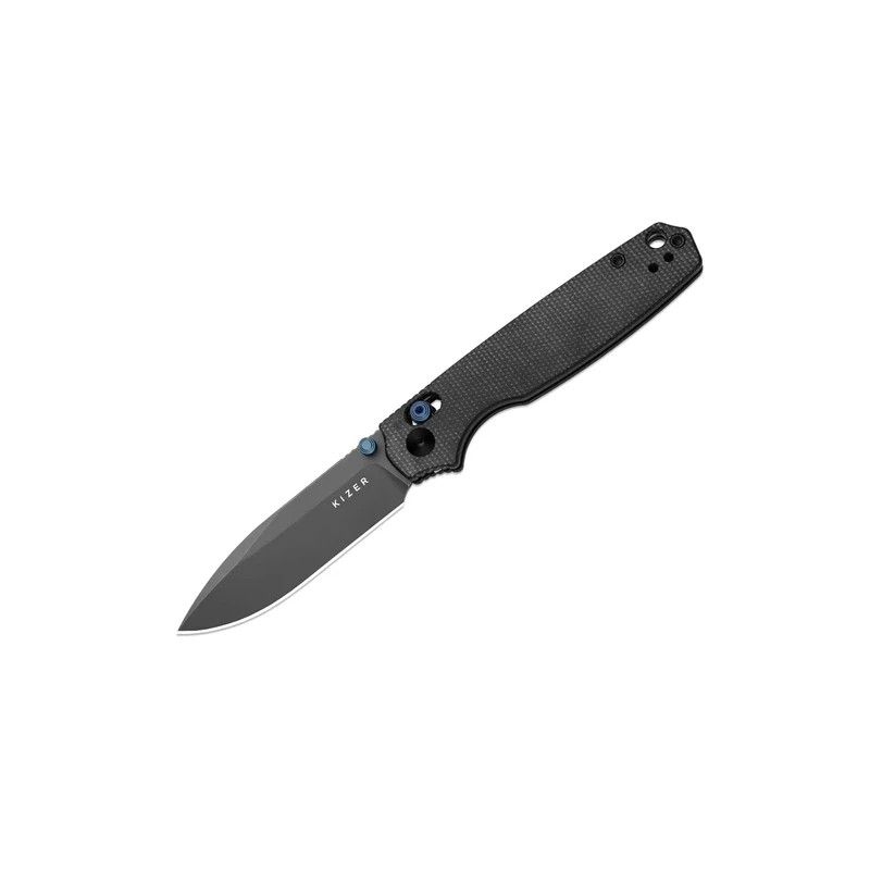 Nóż składany Kizer Pokiman CD Black Micarta, Gray Stonewashed AEB-L (V3789A1)