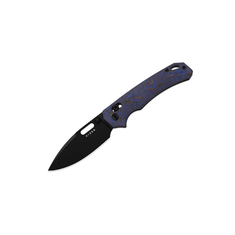Nóż składany Kizer Outposter Vortex Micarta, Black PVD Nitro-V (V3802CDA2)