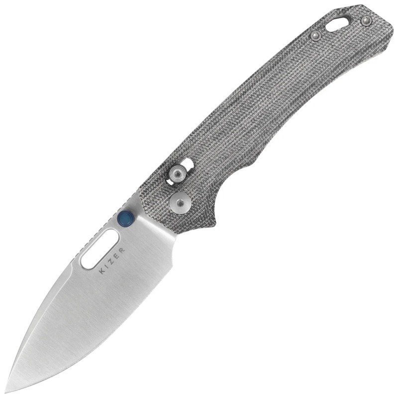 Nóż składany Kizer Outposter Black Norplex UltreX™ Micarta, Satin Nitro-V (V3802CDA1)