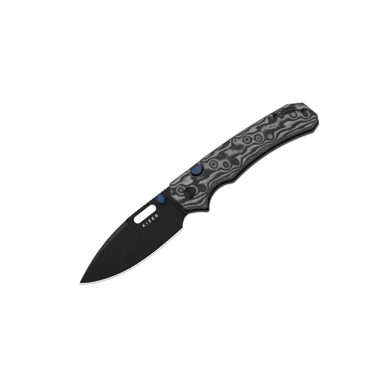 Nóż składany Kizer Outposter Vortex Micarta, Black PVD Nitro-V (V3802BDA2)