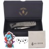 Nóż składany Kizer Aegis Black Norplex UltreX Micarta, Satin AEB-L by Azo (V3774A1)