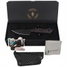 Nóż Kizer Mini Harpoon Purple Haze Fat Carbon, Black Matte DLC Ultra S45VN by Maverick Customs (1040S9)
