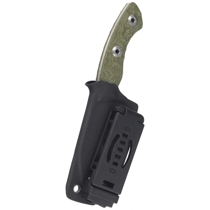 Nóż Kizer Rook Green Micarta, Satin AEB-L by Vincent Rizzo (1090A4)