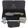 Nóż Kizer Rook Green Micarta, Satin AEB-L by Vincent Rizzo (1090A4)