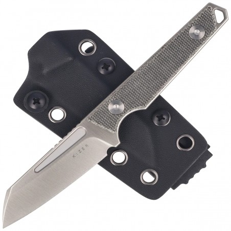 Nóż Kizer Phasmids Black Micarta, Satin AEB-L by Johan Jordaan (1079A3)