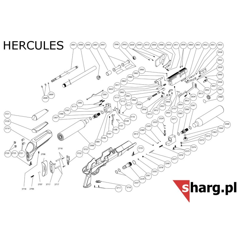 Lufa do wiatrówki PCP Hatsan Hercules 7.62mm (2901-4)