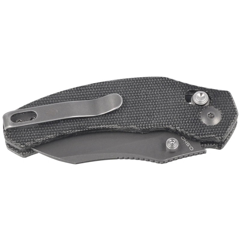 Nóż składany Kizer Mini Bulldog Black Micarta, Gray Stonewashed Nitro-V by O.SHO (V3672SA2)