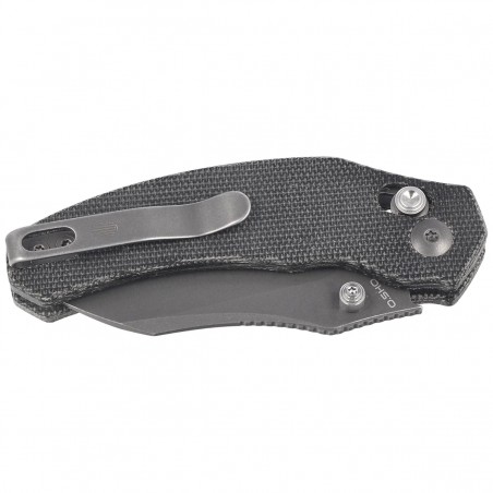Nóż składany Kizer Mini Bulldog Black Micarta, Gray Stonewashed Nitro-V by O.SHO (V3672SA2)