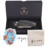Nóż składany Kizer Mini Bulldog Black Micarta, Gray Stonewashed Nitro-V by O.SHO (V3672SA2)