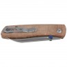 Nóż składany Kizer Renissance Brown Norplex UltreX Micarta, Satin N690 by Caleb Waldman (V3698A2)