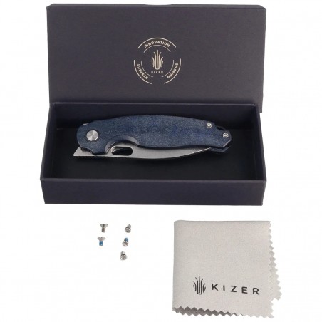 Nóż składany Kizer Seagull Blue Canyon Richlite, Stonewashed 14C28N (V3770A2)