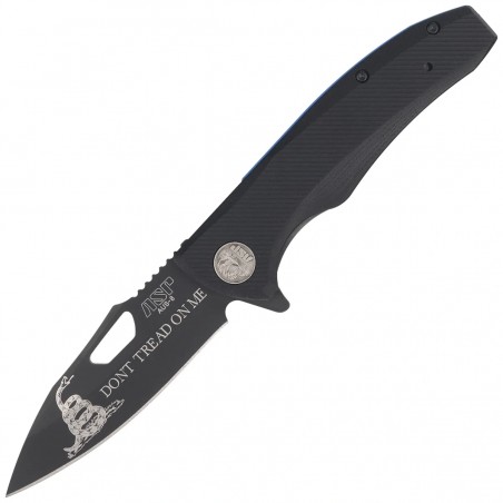 Nóż składany ASP Police Duty Knife Battle Rattle Black AUS-8, Black (55737)