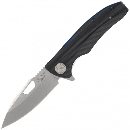 Nóż składany ASP Police Duty Knife Stonewashed AUS-8, Black (55722)