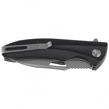 Nóż składany ASP Police Duty Knife Stonewashed AUS-8, Black (55722)
