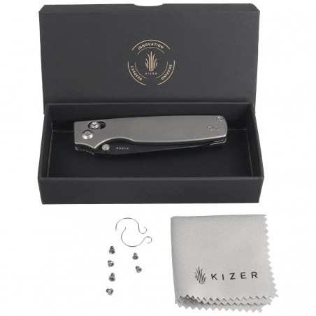 Nóż składany Kizer Original 2 Gray Titanium, Matte DLC Ultra S45VN (Ki3605.2SA1)