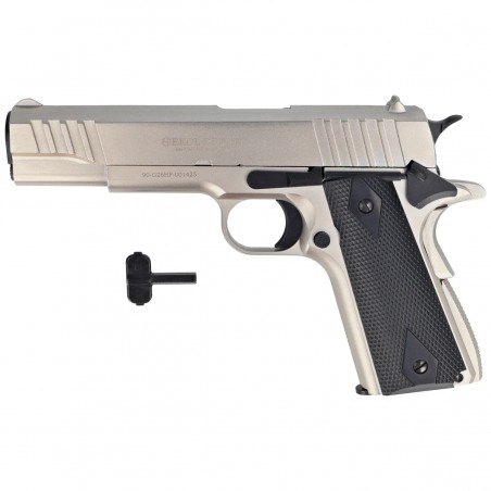 Pistolet wiatrówka Voltran Ekol ES 1911 v2 Satin 4.5 mm - Blow Back