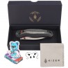 Nóż składany Kizer Phoca CD Black Norplex UltreX Micarta, Satin 14C28N (V3781CDA1)