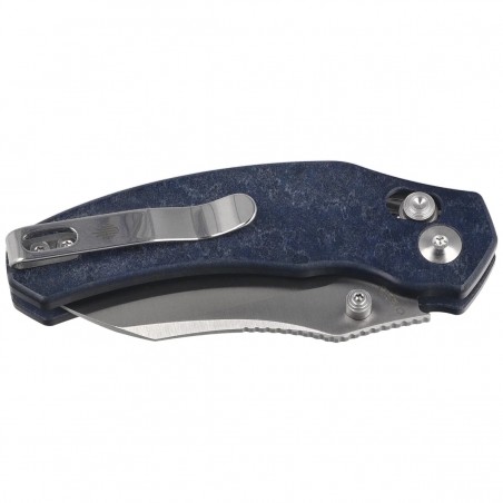 Nóż składany Kizer Mini Bulldog Blue Canyon Richlite, Satin Nitro-V by O.SHO (V3672SA3)