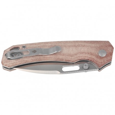 Nóż składany Kizer Outposter Brown Norplex UltreX Micarta, Satin Nitro-V (V3802BDA1)