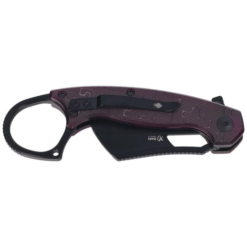 Nóż składany Kizer Dodo Karambit Purple PC, Black PVD Nitro-V by Giedymin (V2702A2)