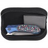 Nóż składany Remette Meteor Blue Titanium/Carbon Fiber, Pearlescent M390 (RTPT-AL)