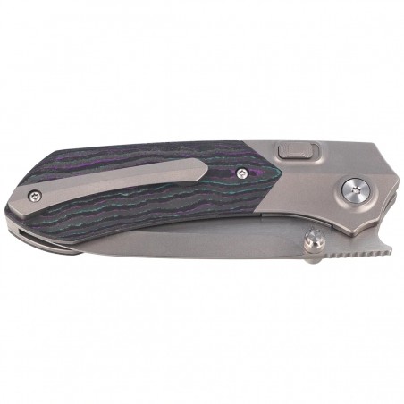 Nóż składany Remette Meteor Titanium/Jazzy CamoCarbon Carbon Fiber, Sandblasting M390 (RTPT-JAC)