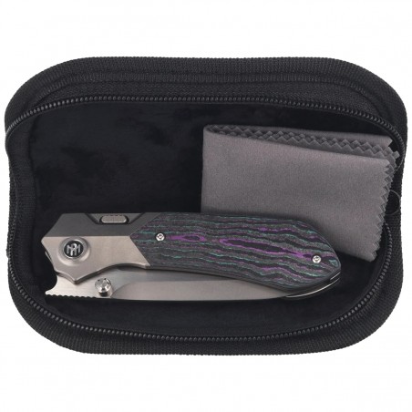 Nóż składany Remette Meteor Titanium/Jazzy CamoCarbon Carbon Fiber, Sandblasting M390 (RTPT-JAC)