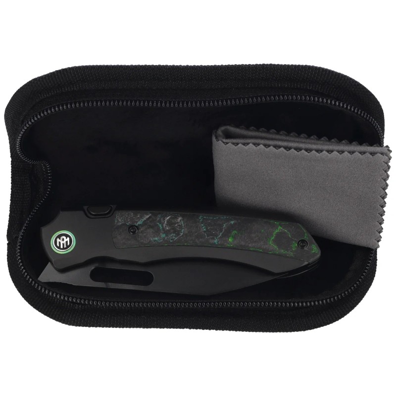 Nóż składany Remette Orca Black Titanium/Kelp Bed CamoCarbonl Carbon Fiber, Black DLC Pearlescent M390 (ORCAKDD)