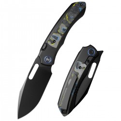 Nóż składany Remette Orca Black Titanium/Ultimate Warrior CamoCarbon Carbon Fiber, Black DLC Pearlescent M390 (ORCAURD)