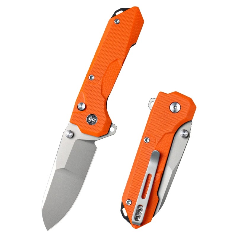 Nóż składany Remette Cosmic Orange CNC G10, Sandblasting 14C28N (RTCO-GO)