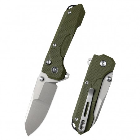 Nóż składany Remette Cosmic Green CNC G10, Sandblasting 14C28N (RTCO-GM)