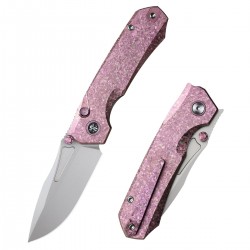 Nóż składany Remette Rhino Pink Crystallized Titanium, Pearlescent M390 (RNTB1)