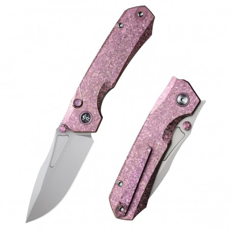 Nóż składany Remette Rhino Pink Crystallized Titanium, Pearlescent M390 (RNTB1)