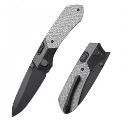 Nóż składany Remette Meteor Black DLC Titanium/Carbon Fiber, Black DLC M390 (RTPT-BDL)
