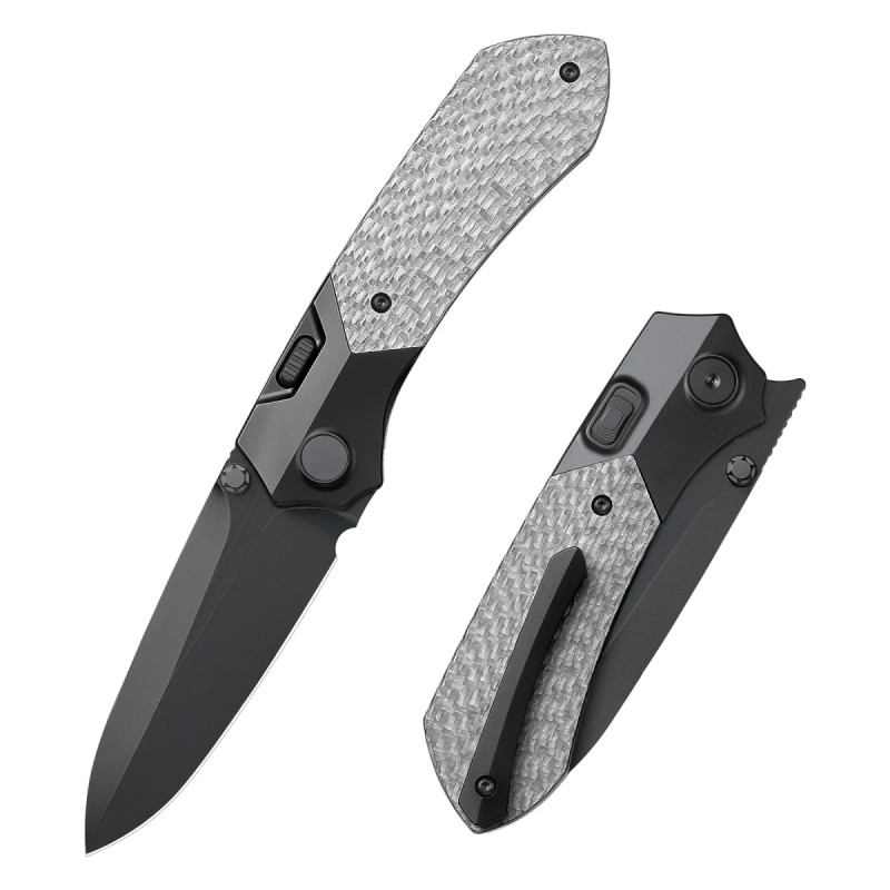 Nóż składany Remette Meteor Black DLC Titanium/Carbon Fiber, Black DLC M390 (RTPT-BDL)